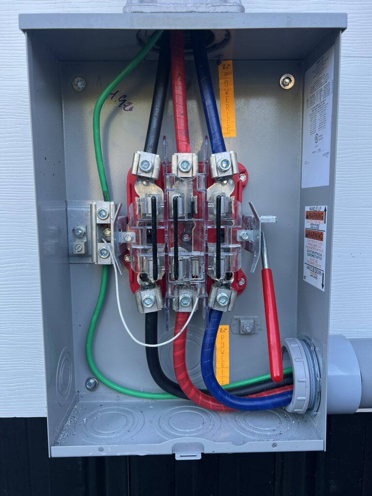 Commercial solar electrical service equipment by Alexa Energy Power Solutions