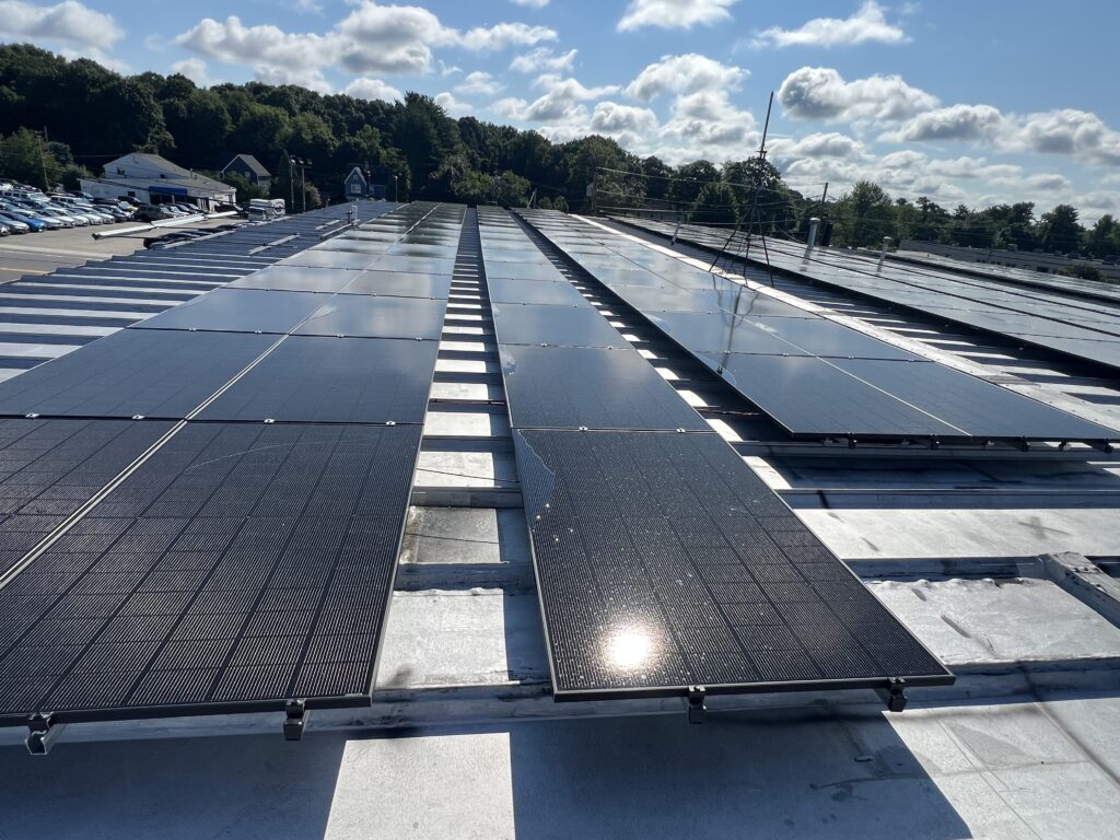 Commercial rooftop solar panels installed by Alexa Energy Power Solutions