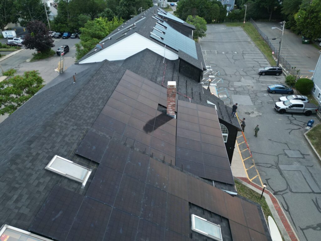 Alexa Energy Power Solutions crew completing the Fazza Commons commercial solar installation